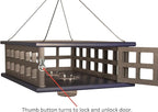 JCs Wildlife Recyled Poly Lumber Deluxe Double Caged Platform Bluebird Feeder (Gray/Blue)