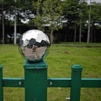 304 Stainless Steel Gazing Ball Sculptures Diamond Ball Decoration Mirror Hollow Decor Ball Reflective Garden Sphere Hollow Metal Ball Ornament Statues Gazing Globe for Home Garden (3 inch)
