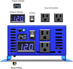 800 Watt Pure Sine Wave Inverter 24V DC to 110V 120V AC, 800W Power Invert Surge 1600W Power Converter for Solar System. (800W 24V 120V)
