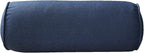 Indoor/Outdoor Bolster Pillows, 16x6 inches Solid Round Lumbar Cylinder Throw Pillows for Outdoor Furnitures, Set of 2, Navy Blue