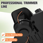 String Trimmer Line .095", 295 Feet Weed Eater String, Round Trimmer Line for Universal Replacement, Orange Premium Nylon String Trimmer Line for Medium& Heavy Grass&Weeds