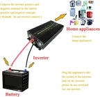 3000W Pure Sine Wave Power Inverter Converter 24V DC to 120V AC 60HZ Off Grid with LCD Display for RV Camping Home Solar