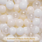 GOGOSO Ball Pit Balls Crush Proof Non-Toxic Plastic Balls Babies Kids Toy Bulk Pack 170pcs 2.2inchs