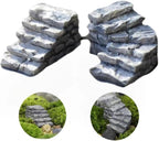 2Pcs Gray Micro Landscaping Decor Bonsai Craft Miniature Resin Bridge Stair Stone Straight Bridge Stairs Stone Steps Garden Fairy Ornament Flower Pot Plant Straight Stairs Outdoor Garden Miniatures