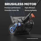 Litheli 40V Cordless Snow Shovel, 13'' Brushless Electric Snow Blower with 2X2.5 Ah Batteries Included, Lightweight Battery-Powered Snow Thrower for Driveway & Sidewalk