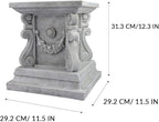 Outdoor Garden Classic Plinth Base Statue Riser，Garden Pedestal Stand For Sculptures, Plant，Flower Pots Decor， Large 12 Inch Tall.