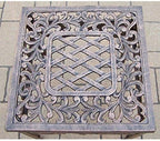 Oakland Living Mississippi Cast Aluminum End Table, 18-Inch, Antique Bronze