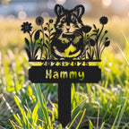 Personalized Hamster Memorial Stake,Pet Plaque Hamster Lover,Metal Hamster Grave Marker,Remembrance Stake,Outdoor Garden Yard Sign hamster 16inch