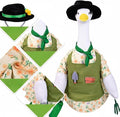 Gardener Goose Outfit for 23” Porch Goose Statue – Cute Lawn Goose Clothes for Outdoor Garden, Patio, Yard, Seasonal Decoration (Gardening Theme)