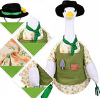 Gardener Goose Outfit for 23” Porch Goose Statue – Cute Lawn Goose Clothes for Outdoor Garden, Patio, Yard, Seasonal Decoration (Gardening Theme)