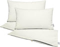 RSH DECOR: Sunbrella Pillow Covers Set of 4 | Covers Only - 26" x 16" | Outdoor Lumbar Pillow Covers Crafted with Sunbrella Performance Fabric | Canvas White