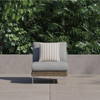 Outer Outdoor Throw Pillow with OuterWeave Performance Fabric, Decorative Pillow for Patio & Outdoor Furniture, Includes Machine Washable Pillow Cover and Insert - Palisades Gray Stripe, 18"x18"