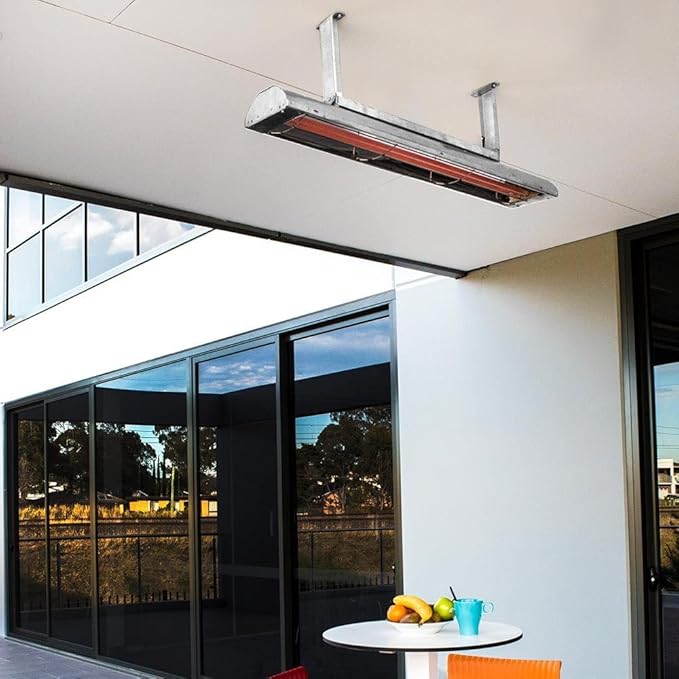 Bromic Cobalt Smart Heat 4000W Electric Patio Heater - Dual Element Infrared, 240V, Silver Finish - BH0610003