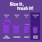 Forid Small Trash Bags for Bathroom - 2.6 Gallon Garbage Bags Unscented,Extra Thick Strong Wastebasket Can Liners for Home Office Bedroom,150 Bags Multi Colored