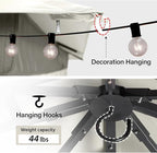 LAUSAINT HOME Outdoor Patio Gazebo 10'x20' with Expansion Bolts, Heavy Duty Party Tent & Shelter with Double Roofs, Mosquito Nettings and Privacy Screens for Backyard, Garden, Lawn, Cream White