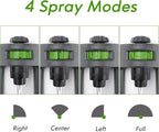 Lawn Sprinkler, 18-Hole Brass Nozzle Oscillating Sprinkler, Garden Tool for Lawns up to 3,600 Square Feet, Jet Cleaning Needle Hidden on The End of The Product, Gray