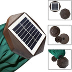 EliteShade USA 10-Year-Non-Fading Solar 9ft Market Umbrella with 80 LED Lights Patio Umbrellas Outdoor Table Umbrella with Ventilation,Forest Green