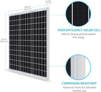 Renogy Solar Panel 50 Watt 12 Volt, High-Efficiency 50W Solar Panel Monocrystalline PV Module Power Charger for RV Marine Rooftop Farm Battery and Other Off-Grid Applications