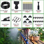 360° Adjustable Drip Irrigation System 32.8FT Garden Watering System with 10 Nozzles, Garden Irrigation System, Greenhouse Accessories, Atomizing System for Yard, Lawn, Plants, 5/16 in Hose