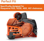 455 Clutch Cover with Brake For Husqvarna 455, 455E, 460,461 Chainsaws - Replaces OEM Part # 537286301 - Durable Replacement Cover with Brake Mechanism 537 286 301
