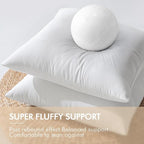 MIULEE Pack of 4 16x16 Inch Outdoor Pillow Inserts Waterproof Decorative Throw Pillow Insert, Square Lumbar Garden Pillow Form for Patio Sofa Couch