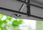 MASTERCANOPY Outdoor Garden Gazebo for Patios with Stable Steel Frame and Netting Walls (11x11,Dark Gray)