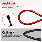 1/4"*50FT Pressure Washer Hose,Kink-Free with M22-14mm Stainless Steel Thread Power Washer Hose,Stainless Steel Adapter Set(5-piece),Suitable for Ryobi,Troy Bilt,Greenworks,Simpson（3600PSI)
