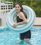 2 PCS Striped Pool Floats for Adults Swimming Rings Tube with Handles -Inflatable Pool Float Tube for Adults Pool Floats for The Beach, Party, Vacation