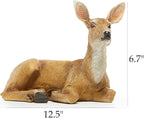 JHVYF Adorable Deer Statue Decor for Garden Yard Buck & Doe Lying Outdoor Sculptures for Home Decor 313…