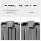 Metal Garden Storage Shed 6.5x4.2ft Outdoor, 167 Cu.Ft Large Capacity Tool Shed with Spire Roof & 20 Vents - Galvanized Steel Lockable Double Doors for Backyard, Patio (Dark Gray)