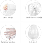 180 Counts 2 Gallon (1.8-2 Gal) Small Trash Bags Garbage Bags by RayPard, fit 1.6,1.8,2,2.2 Gal Waste Basket, 6.5-7 Liter Strong Trash Can Liners for Home Office Kitchen Bathroom Bedroom, Clear
