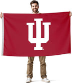 Indiana Hoosiers College Sports Printed Flag - NCAA Licensed - Nylon - School Banner (Red) (3' x 5')