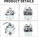 640152 Carburetor for Tecumseh 640023 640152A 640051 640140 640260B HM80 HM90 HM100 8-10 HP Engine Snow Blower with 33268 Air Filter Spark Plug kit