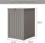 Package Delivery Box for Outside, 48 Gallon Storage with Lockable Secure Design, Large Resin Outdoor Package Drop Cabinet