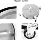 19" Pressure Washer Surface Cleaner with 4 Wheels, Stainless Steel Power Washer Surface Cleaner for Driveways Sidewalks Patios, 1/4" Quick Connector, 2 Extension Wand, 4000 PSI