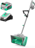 Litheli Cordless Snow Shovel, 20V 12'' Electric Snow Blower for Driveway, Battery Powered Snow Thrower, 4.0Ah Battery and Fast Charger Included