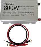 Pure sine Wave Inverter DC 12V Input and AC 110V Output with LCD Display, USB Output Port, Type-C Output Port(800W)