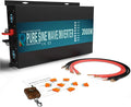 WZRELB 2000W 12V 120V Pure Sine Wave Solar Power Inverter with Remote Control Switch,RBP200012VCRT