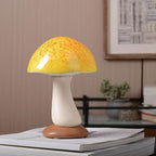 SEINHIJO Mushroom Decor Sculpture Garden Gifts Statue Outdoor Fairy Figurine Modern Patio Arts Polyresin 6.7inch