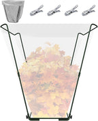 Jayhalo Trash Bag Holder, Outdoor Metal Leaf Bag Holder Stand 30-45 Gal, Portable Garbage Bag Holder Frame for Garden Camping Portable Trash Can, Leaf Bag Holds Disposable Bags, Freestanding Design