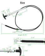 AM134404 Spout Control Input Cable Fit for John Deere, Chute Deflector Cable Fits for JD 44" Snow Blower on L 100 110 120 130 X 300 320 340 500 520 540 LA 100 110 120