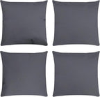 Covers & All Premium Square Throw Pillow Inserts with Covers Set of 4, 28 x 28 Inches Charcoal Gray, Decorative Cushions for Couch Sofa Home Decor Office Travel UV Resistant Waterproof Soft Cushions