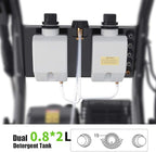 4200PSI Gas Pressure Washer 4.0GPM Gas Power Washer 196CC Gas Powered Washing Machine Commercial High Pressure Washer with 25ft Hose&5 Nozzles for Patio Garden Yard Vehicle,EPA/CARB/ETL (Black)