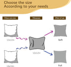 OKBA Throw Pillows Insert Set of 2, with 100% Cotton Cover, Bed and Couch - Indoor Hotel Decorative Pillows, 12x12 in White Pillows Inserts
