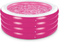 Inflatable Pool, Large Deep Round 70"x30" Family Inflatable Swimming Pool with Handles, Summer Water Party, Kids, Outdoor, Garden Backyard, Suitable for Adults & 3+ Year Olds (Pink)