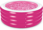 Inflatable Pool, Large Deep Round 70"x30" Family Inflatable Swimming Pool with Handles, Summer Water Party, Kids, Outdoor, Garden Backyard, Suitable for Adults & 3+ Year Olds (Pink)