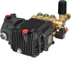 Canpump CF 3222 GB Pressure Washer Pump with Gearbox – 3200 PSI, 2.2 GPM, 3/4″ Shaft, Horizontal, Triplex, External Unloader – Commercial Grade Replacement Power Washer Pump – For 6.5 HP Gas Engines