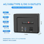 Powkey Portable Power Station 100W, 97Wh Small Portabl Generator with AC Outlet, Fast Charging PD65W USB C, USB A, DC Port, 26400mAh Portabe Laptop Charger for Outdoor Camping RV Home Battery Backup