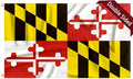 FLAGWIN Maryland Flag 3x5 FT - 3 Ply Double Sided Polyester Flag with Brass Grommets - Vivid Color and Fade Proof State of Maryland Flags 3x5 Outdoor