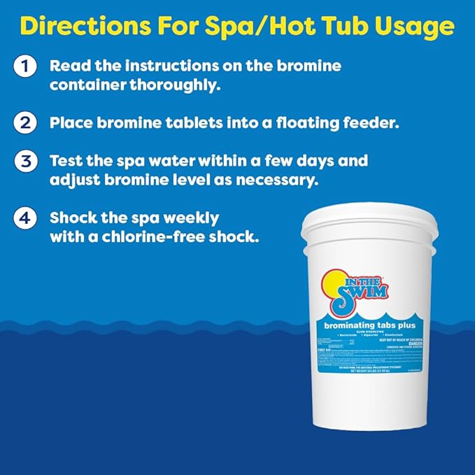 In The Swim Pool Care Bundle: Bromine Plus & Chlorine-Free Shock - 50lb Bromine Tablets & 40lb Shock Oxidizer - Low Odor, Chlorine Alternative